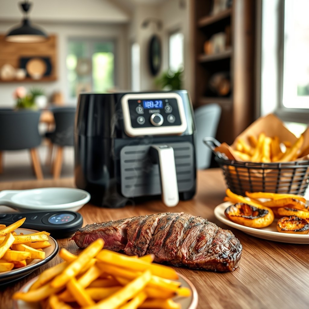 indoor grill in action