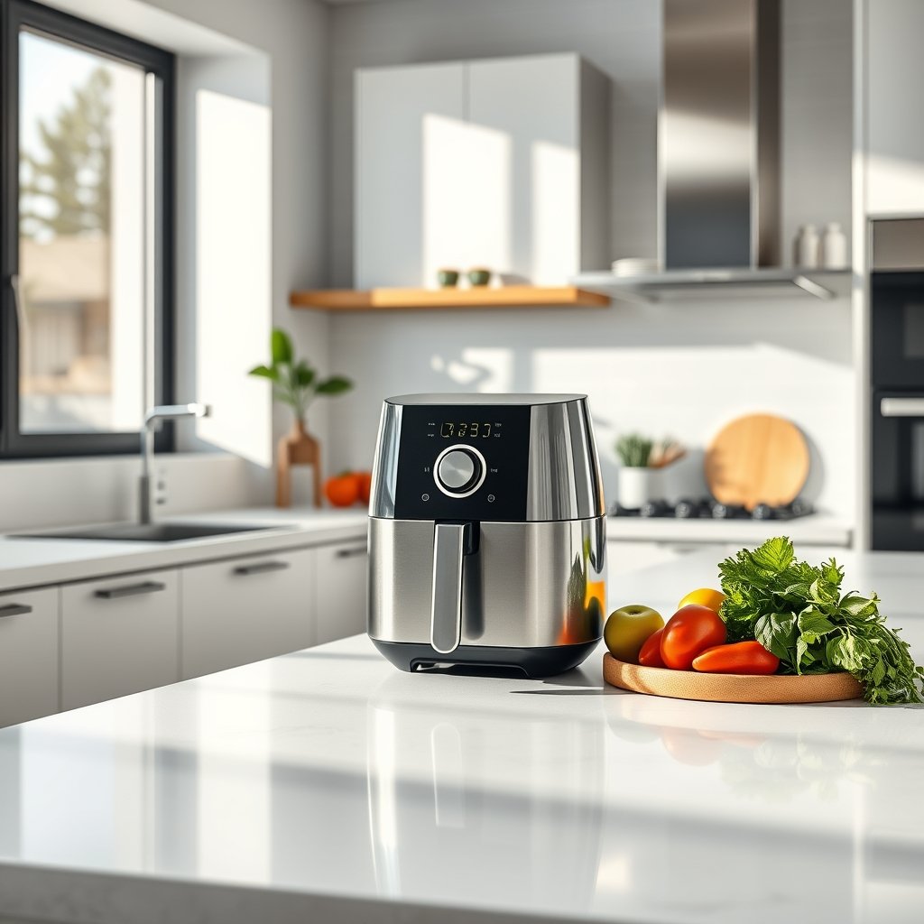 compact airfryer product view