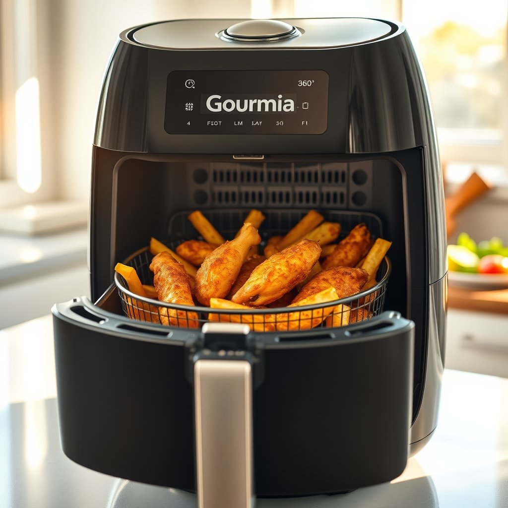air fryer in action