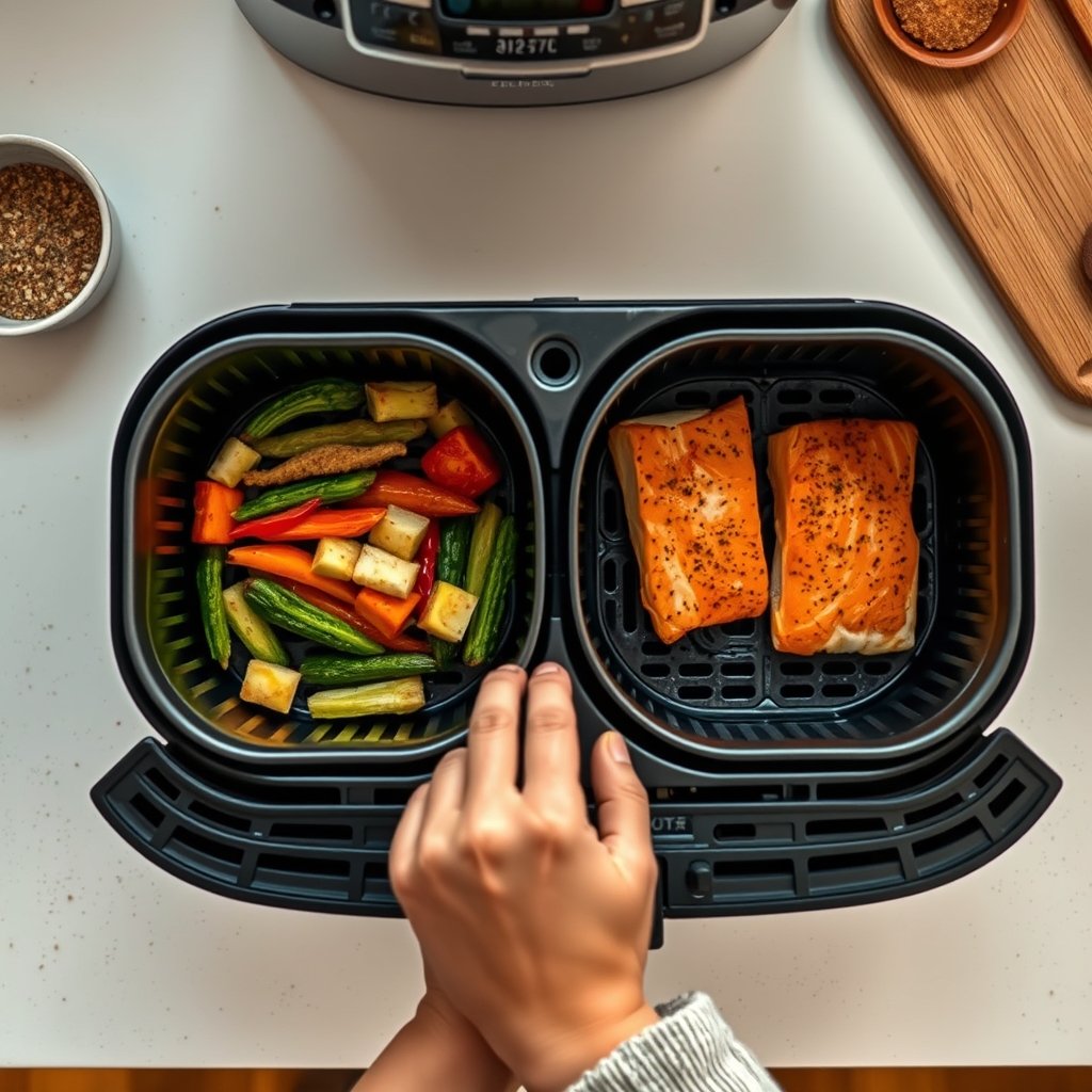 dual zone air fryer - Illustration 2