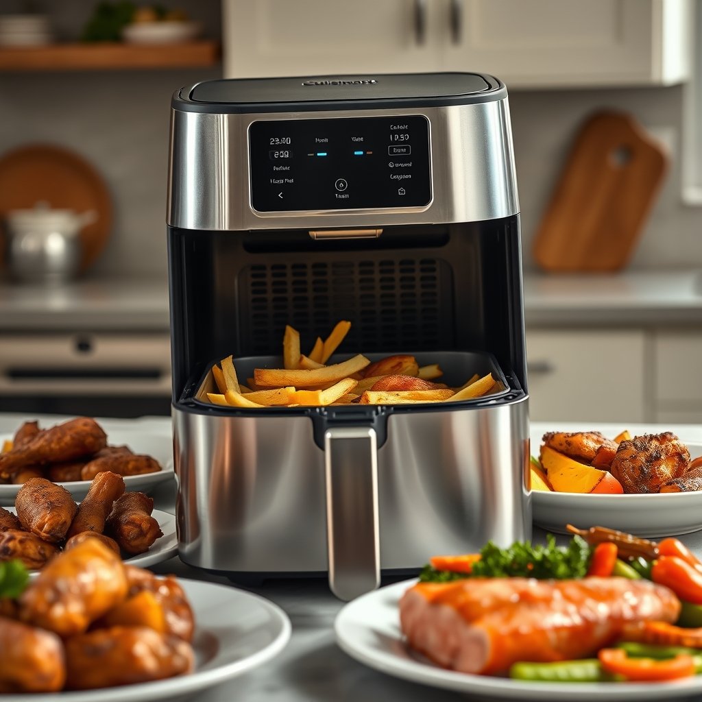 air fryer in action