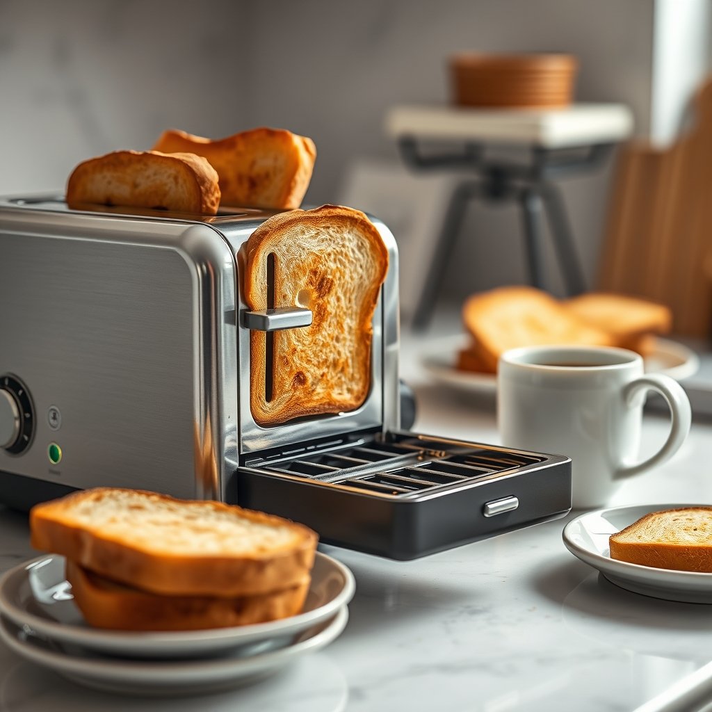 toaster machine in action