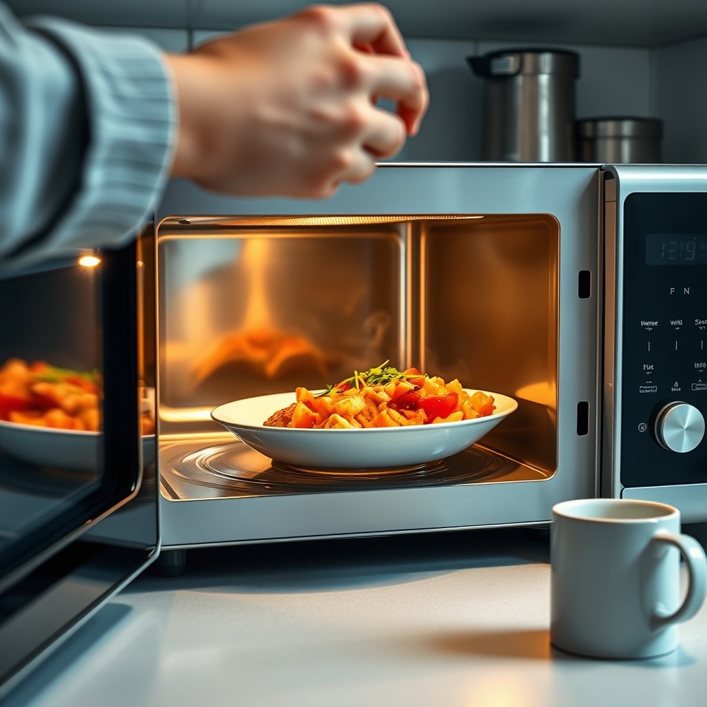 compact microwave in action