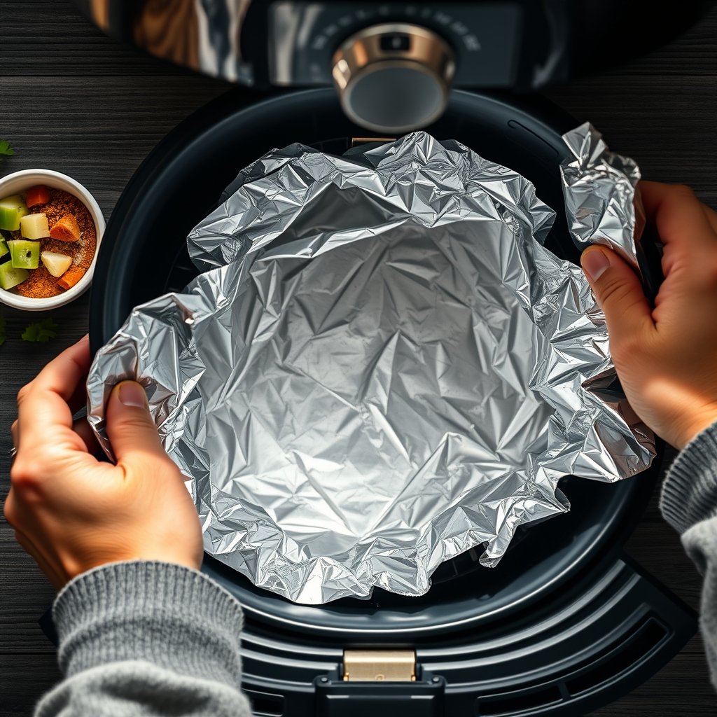 can you put aluminum foil in an air fryer - Illustration 2