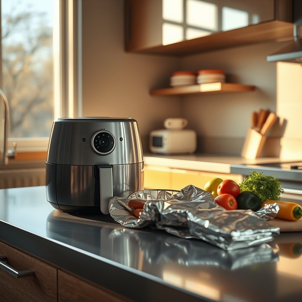 can you put aluminum foil in an air fryer - Illustration 1