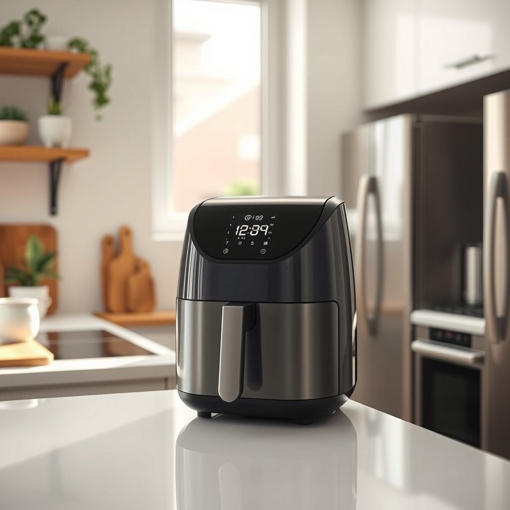 compact airfryer product view