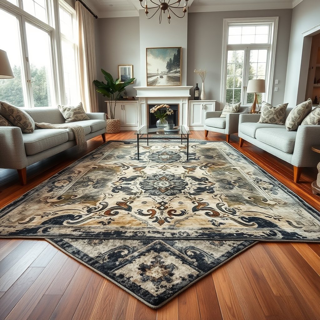 distressed rug product view