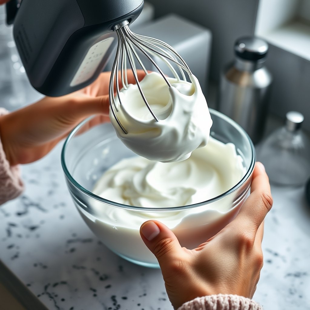 hand mixer in action