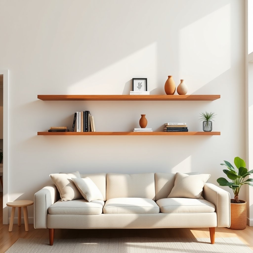 floating shelves product view