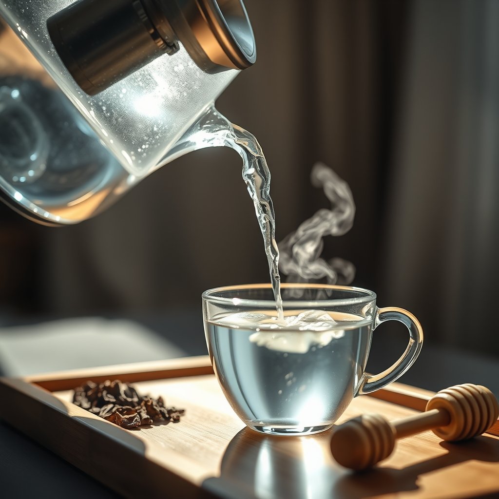 electric kettle in action