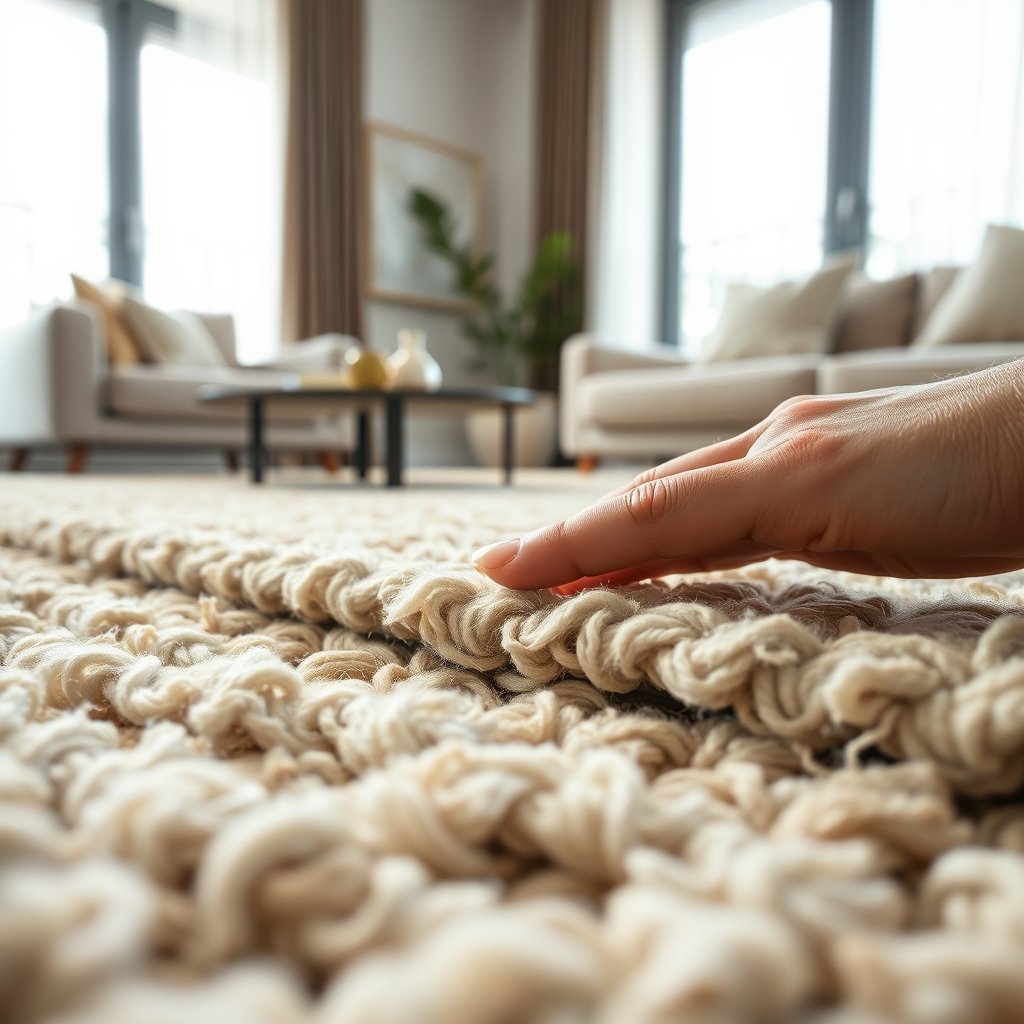 wool rug in action