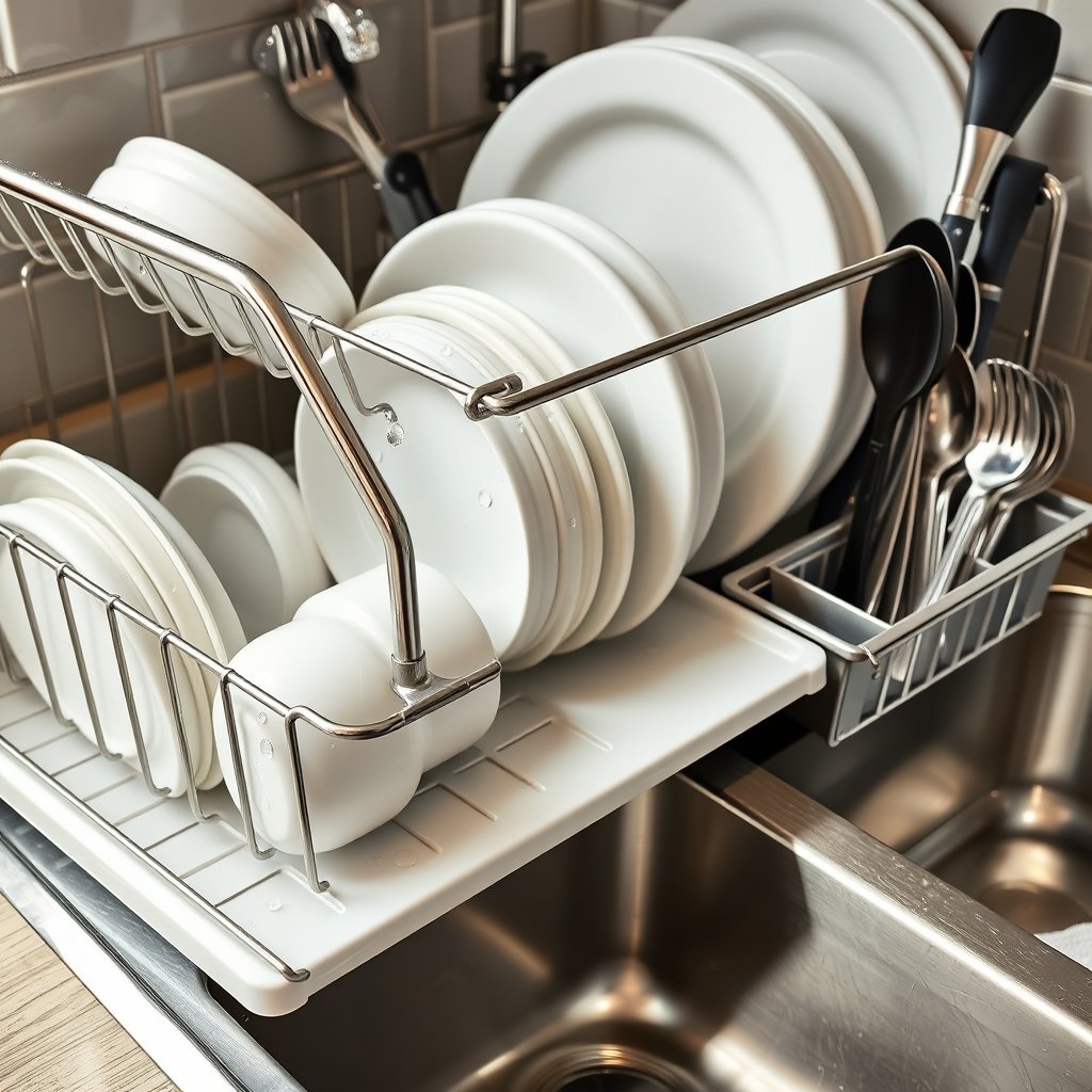 dish rack in action