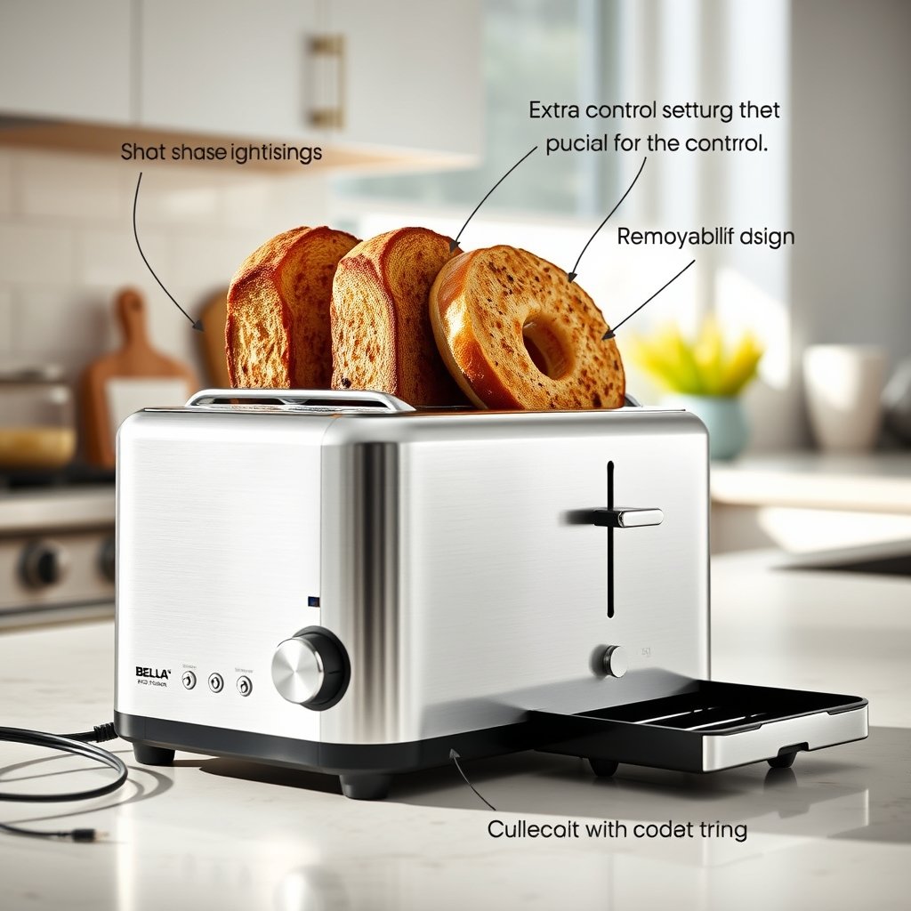 slim toaster in action