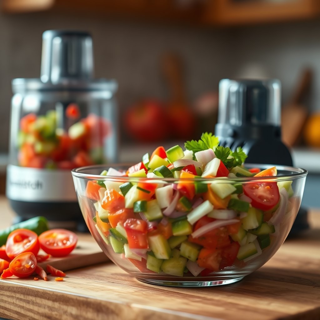 vegetable chopper in action