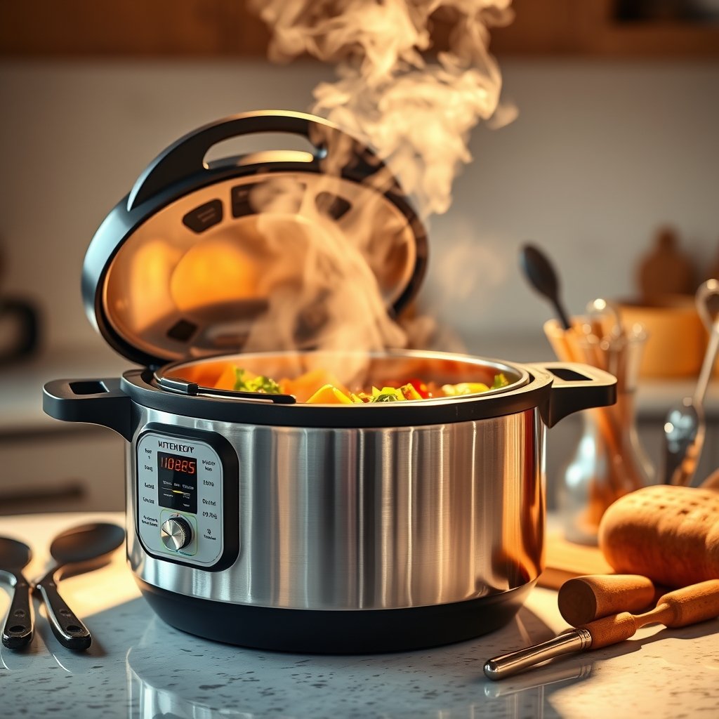 electric cooker in action
