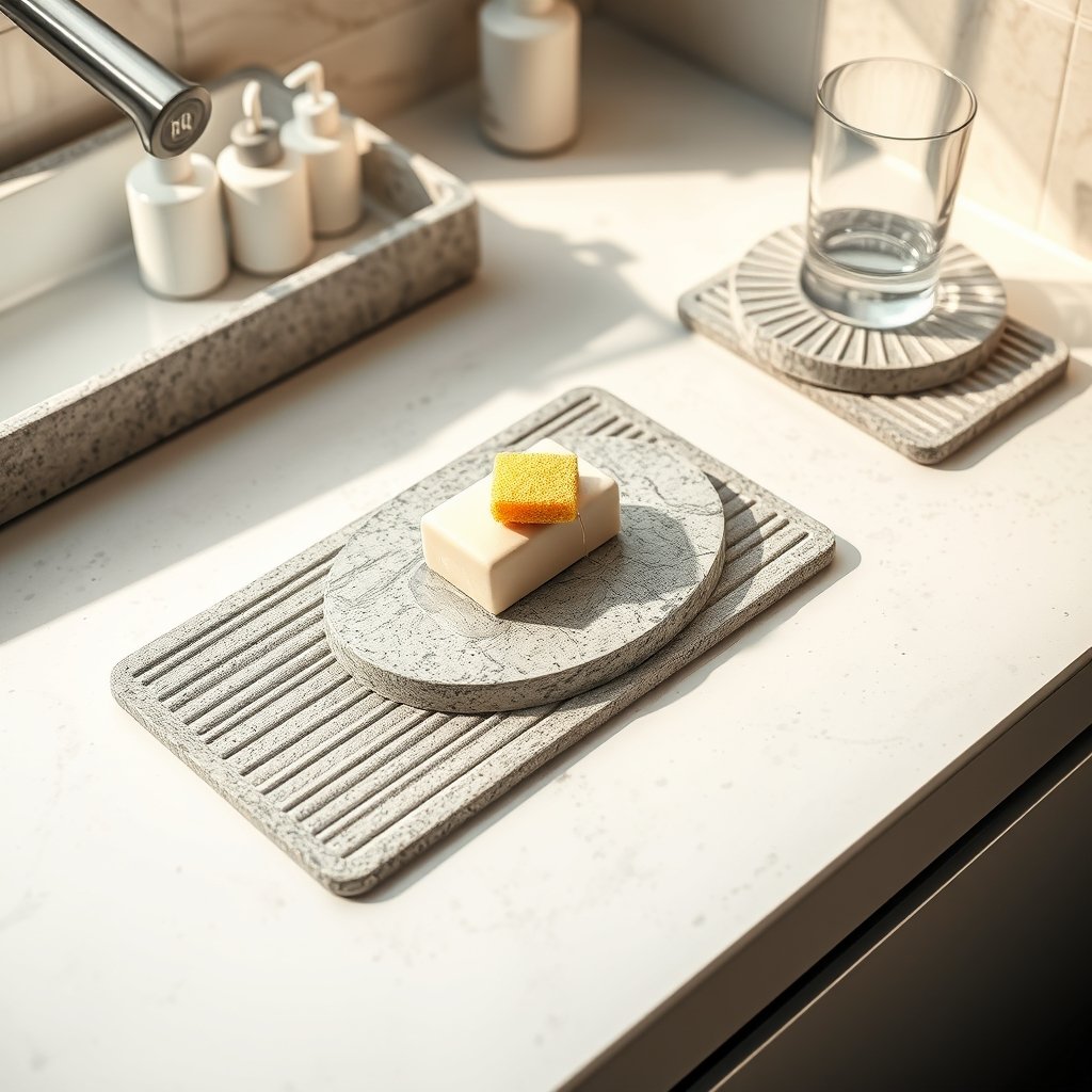 diatomite coasters in action