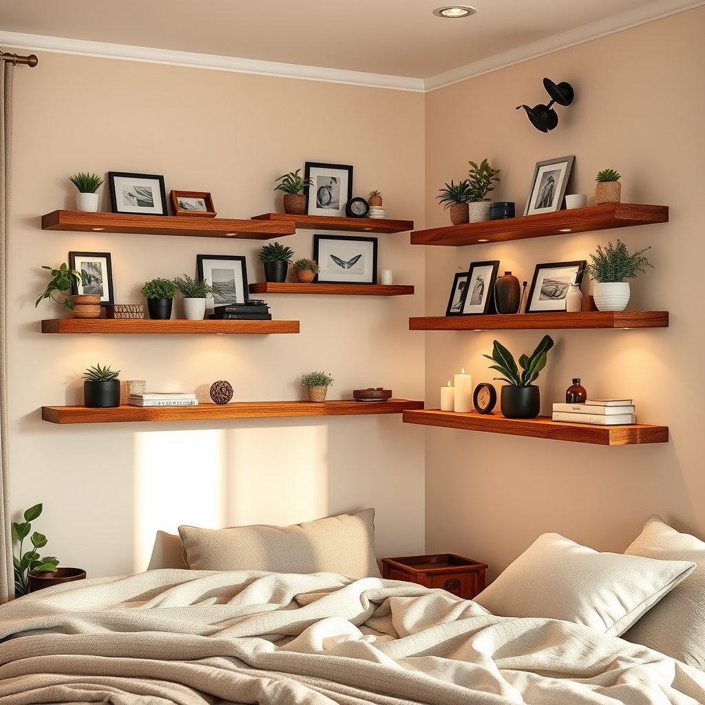 wall shelves in action
