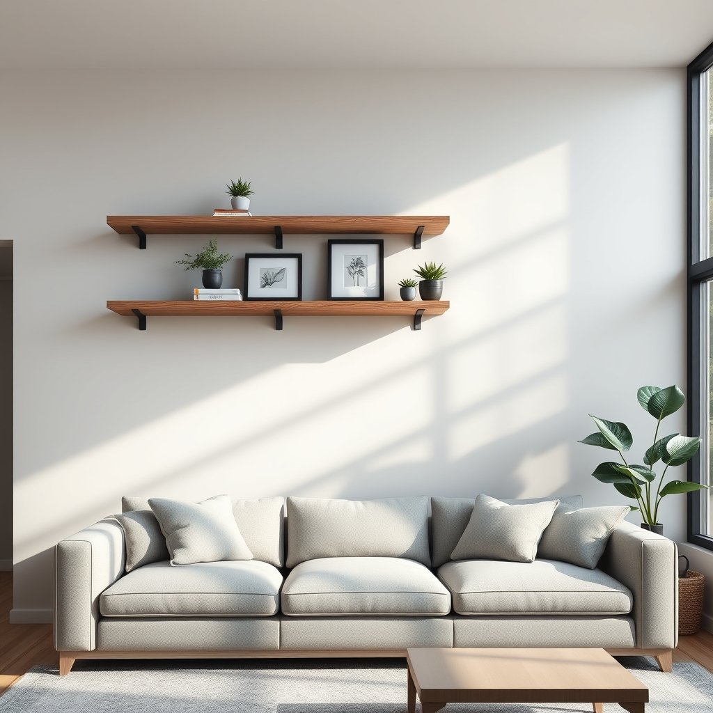 floating shelves product view