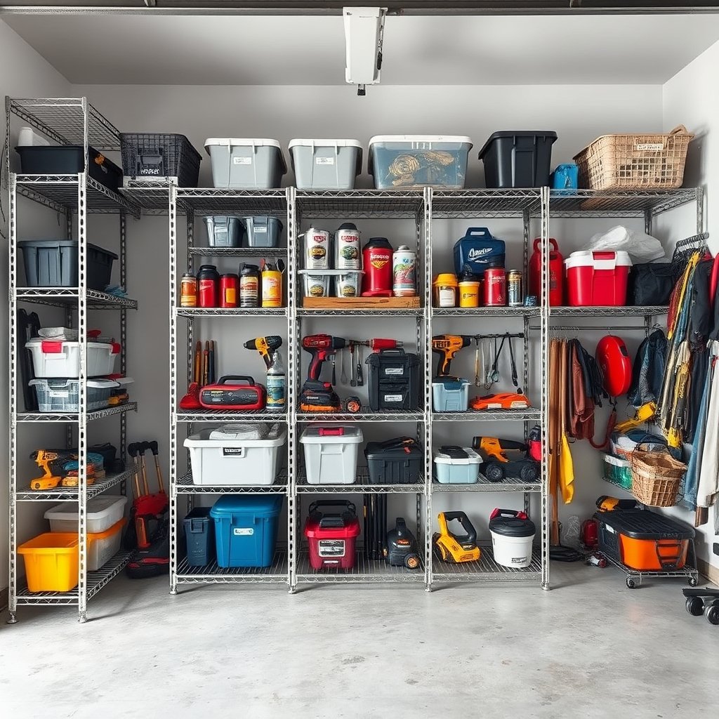 wire shelving in action